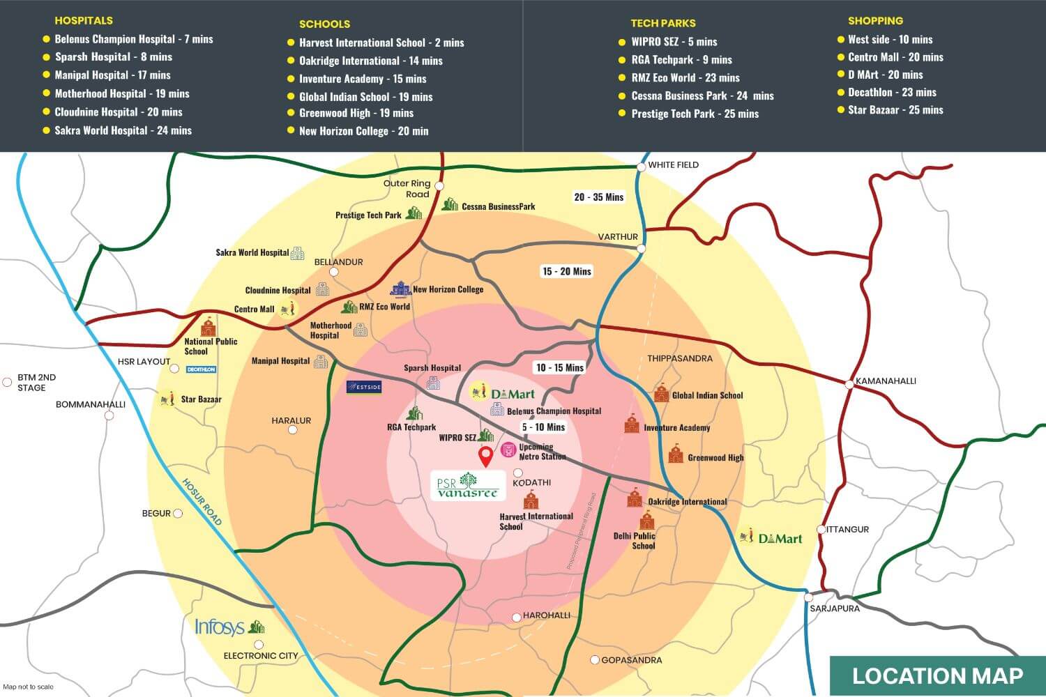 PSR Vanasree Sarjapur Road Location Map